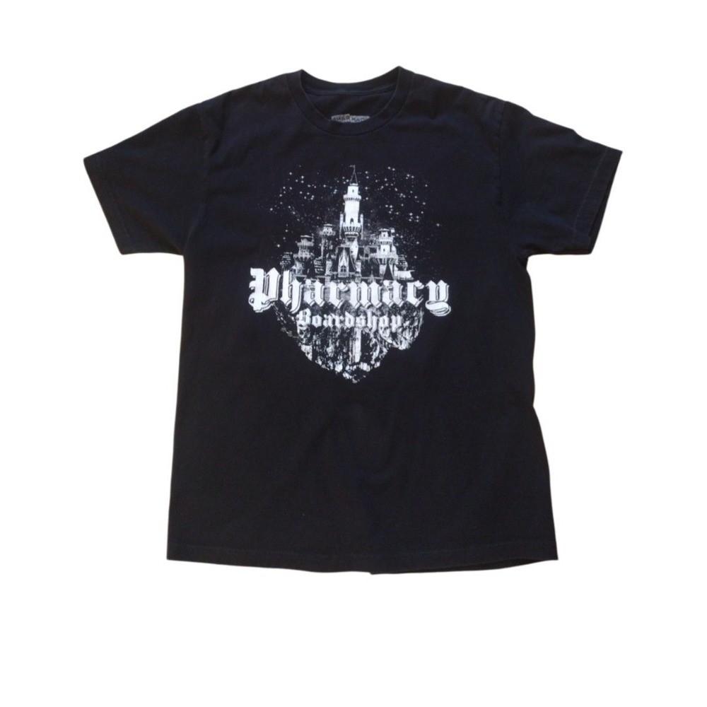 Pharmacy T Shirt Men's Large Black Boardshop Graphic Crew‎ Neck Short Sleeves